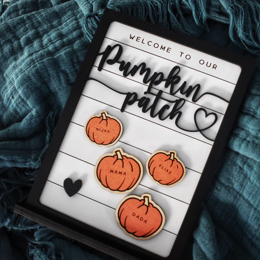 Welcome To Our Pumpkin Patch - Personalized Wood Sign - Halloween Gift For Family