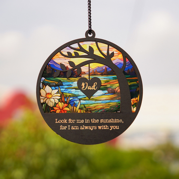 Loss Of Dad Sympathy Gift, Memorial Suncatcher, Father in Heaven, Memorial Gift, Loss Father Day, Dad Remembrance, Sympathy Keepsake