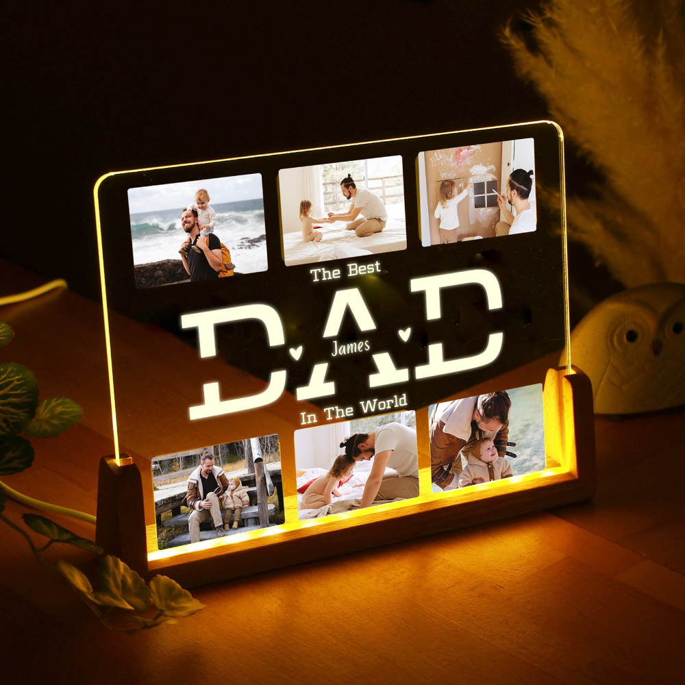 The Best Dad In The World - Personalized Desk Name Plate - Gift For Father