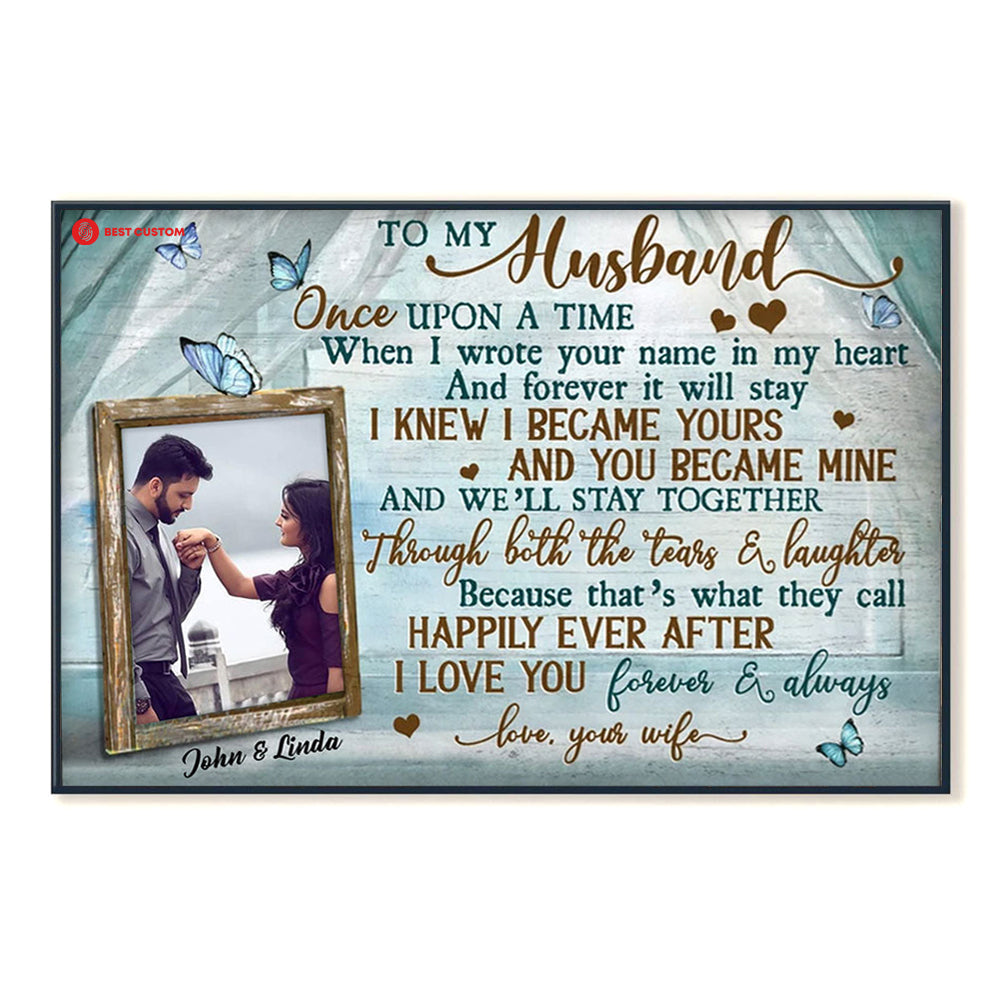 I Love You Forever & Always - Personalized Photo Canvas - Gift For Couple