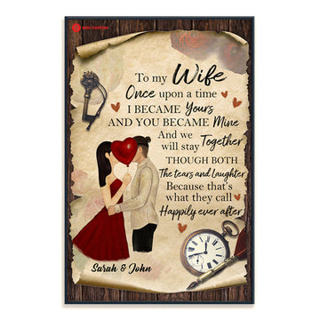 I Became Yours And You Became Mine - Personalized Canvas - Gift For Wife