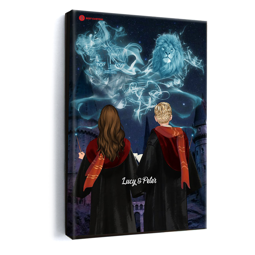 Wizard Couple Fan Art Custom Canvas For Couple