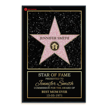 Star Of Fame Custom Icon Canvas Gift For Family