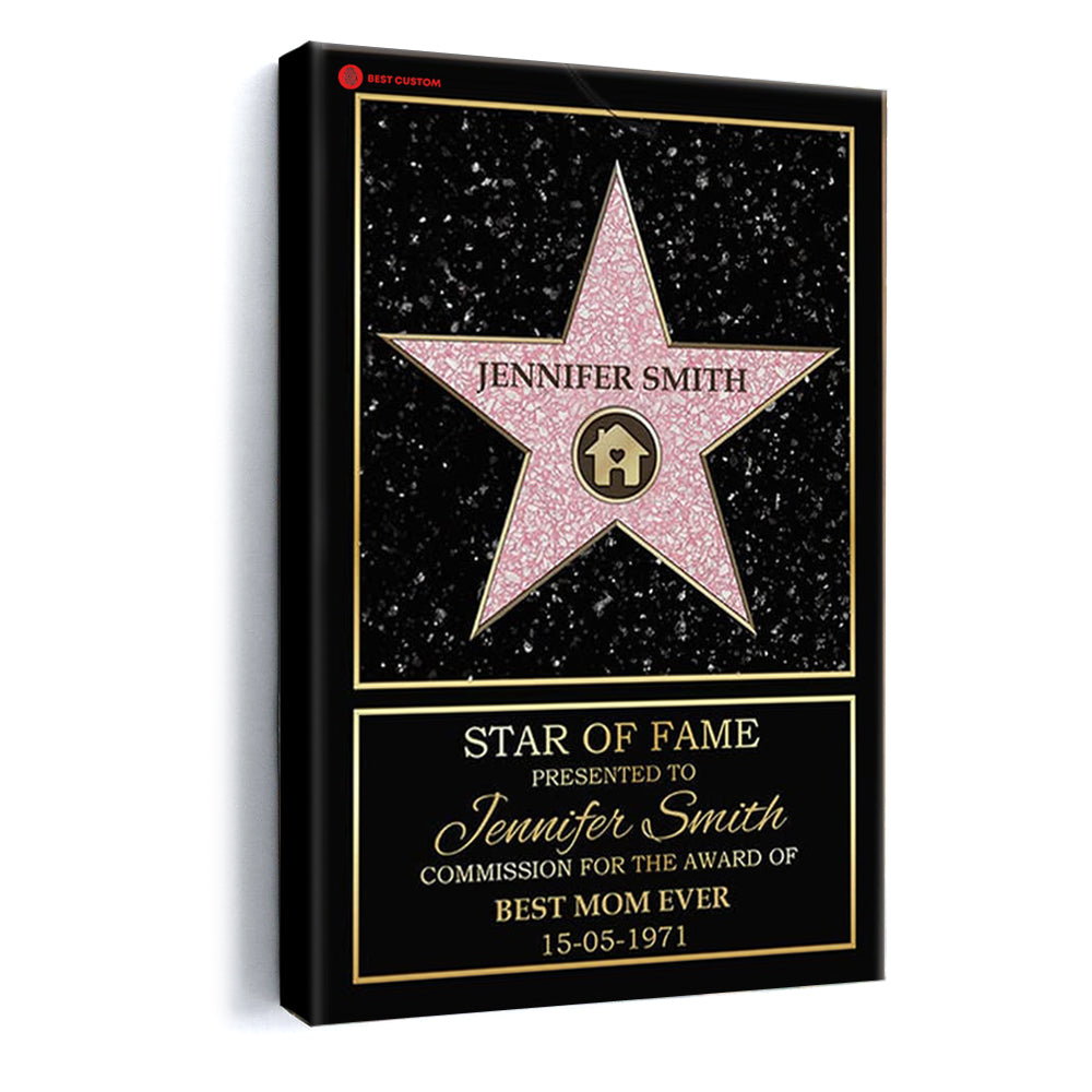 Star Of Fame Custom Icon Canvas Gift For Family