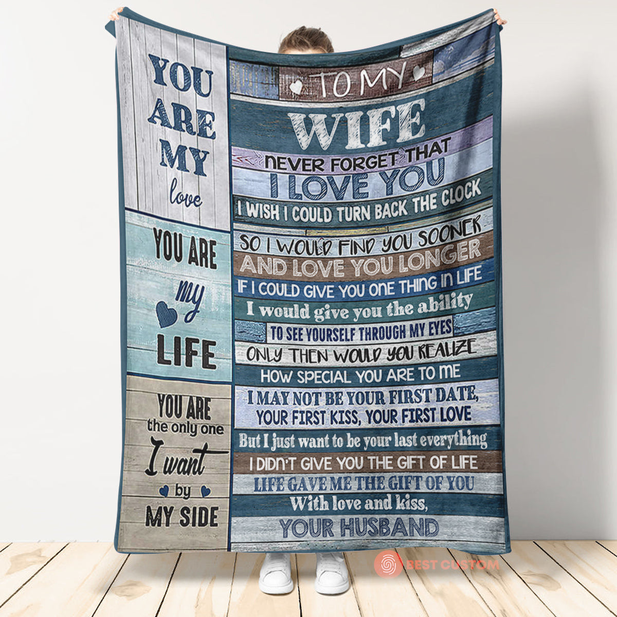 Gift For Wife Blanket, To My Wife You Are My Love