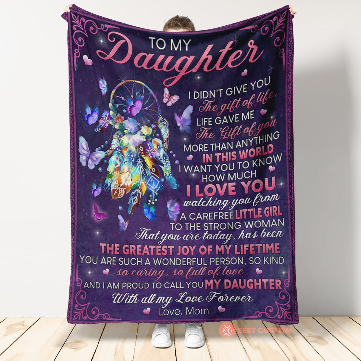 I Didn't Give U The Gift Of Life Mom To Daughter Fleece Blanket - Quilt Blanket | Gift For Daughter