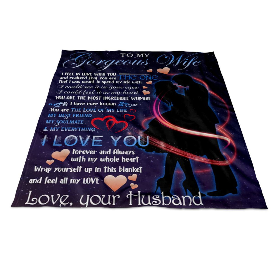 Gift For Wife Blanket, To My Gorgeous Wife I Fell In love With You - Love From Husband