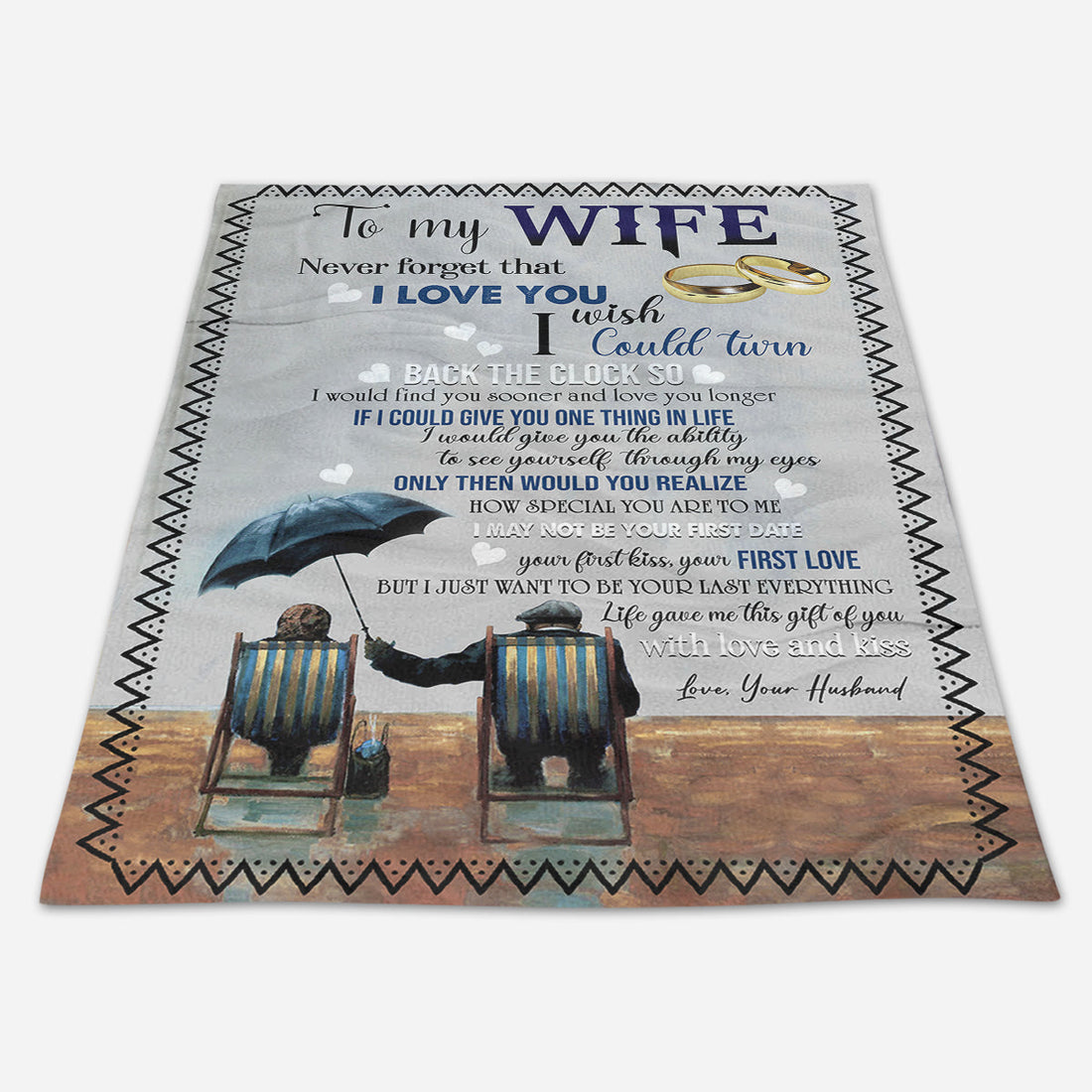 Gift For Wife Blanket, To My Wife Never Forget That I Love You Fleece Blanket Gift For Family