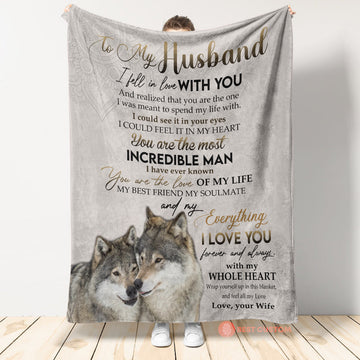 Best Valentine Gift For Husband, You Are The Most Incredible Man Fleece Blanket Gift For Family, Birthday, Couple, Gift For Him Gift Home Decor Bedding Couch Sofa Soft and Comfy