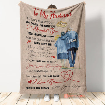 Best Valentine Gift For Boyfriend Blanket, To My Husband I Love You Forever And Always Fleece Blanket