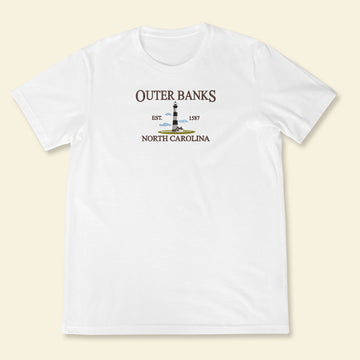 Embroidery Outer banks North Carolina lighthouse T-Shirt