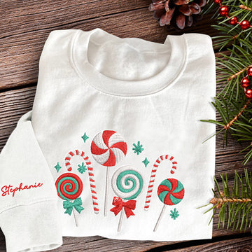 christmas candy personalized embroidered apparel christmas gift