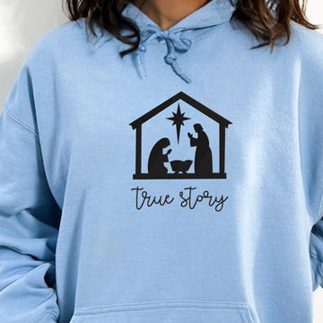 true story christmas embroidered apparel christmas gift