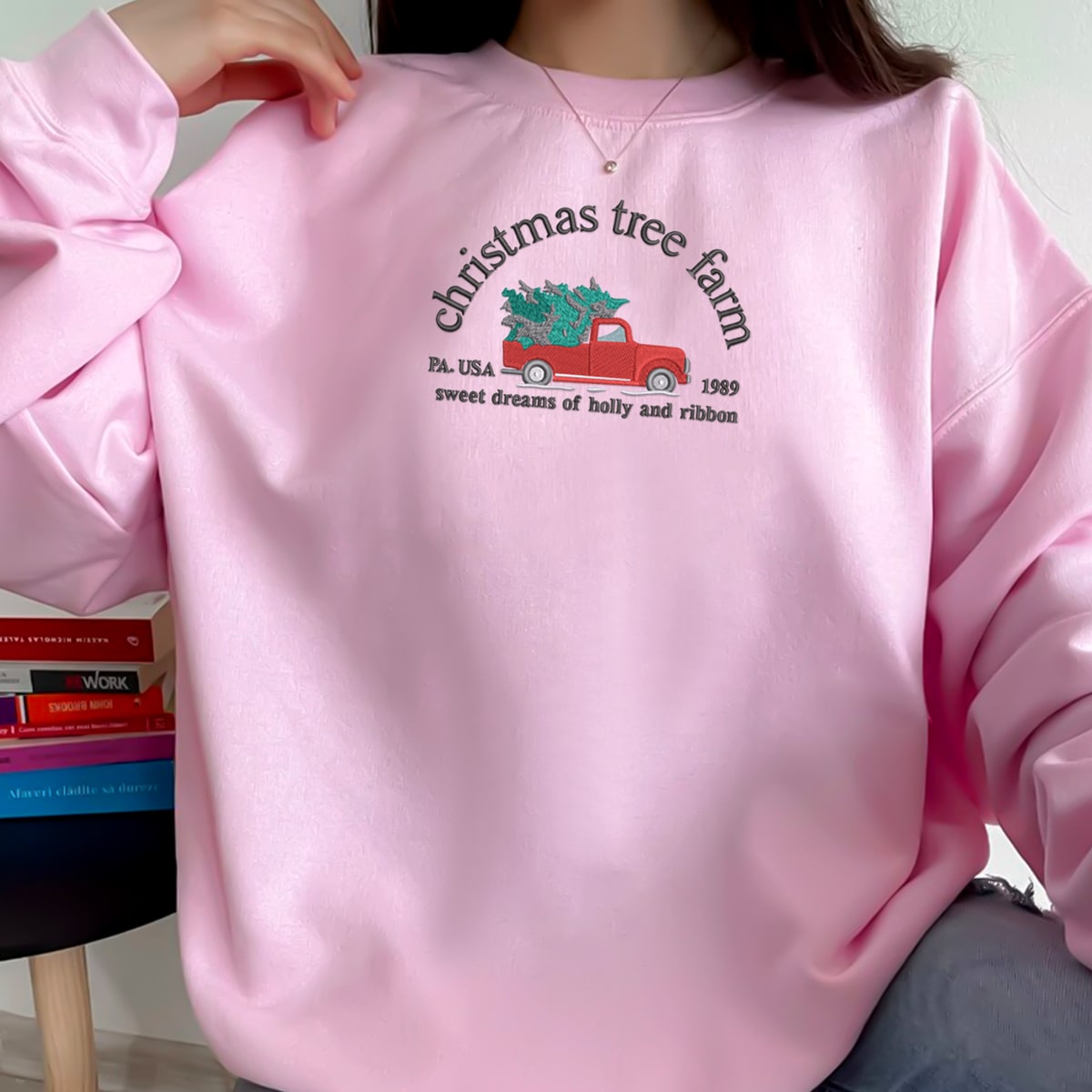 Chrismas Tree Farm Song TS Embroidered Shirt