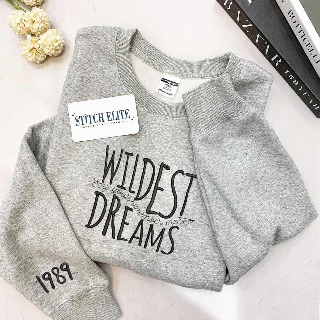 wildest dreams embroidered sweatshirt