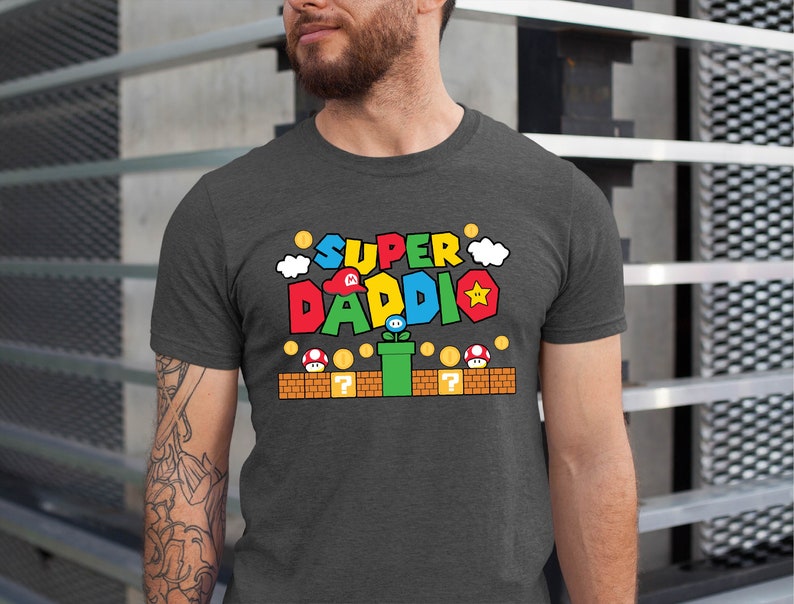 Super Daddio Shirt, Funny Dad Tshirt, Father's Day Shirt, Super Dad Shirt, Gamer Daddy Shirt, Fathers Day Gift Funny Shirt