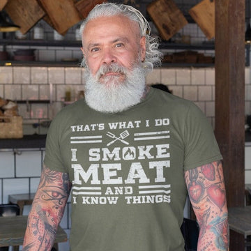 Funny Grilling T-Shirt, Meat Smoker Gift, Father's Day Gifts For Husband Dad Grandpa, Male Chef Gifts, Grill Shirt, Texas BBQ, Smoking Tee