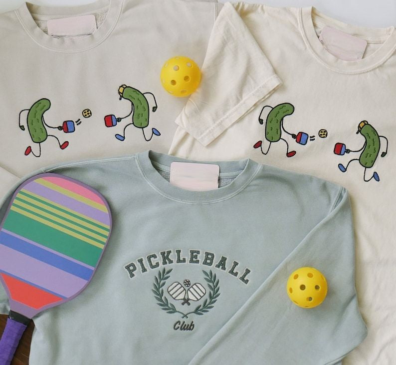 Pickleball Club Machine Embroidered Sweatshirt