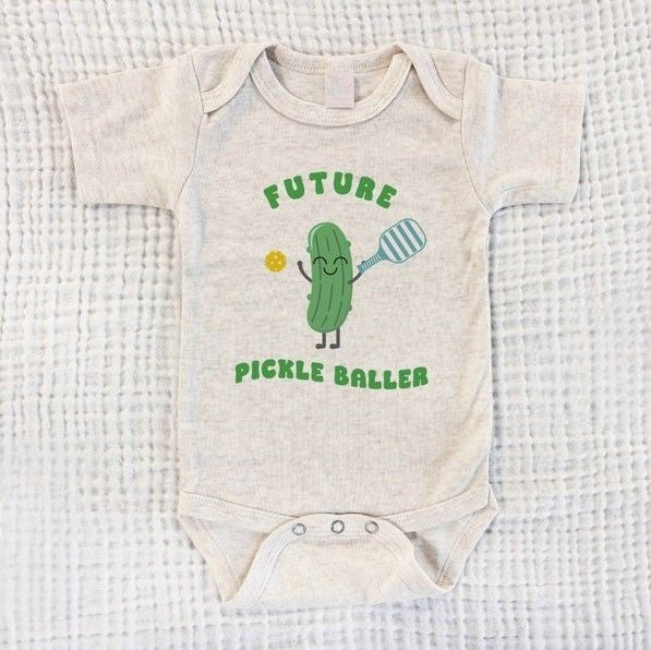 Future Pickleballer - Funny Baby One Piece - Baby Pickleball Gift - Baby Pickleball Bodysuit - Baby Shower Gift - Toddler Pickleball Shirt