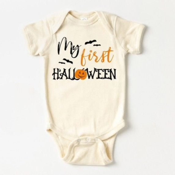 Halloween Baby Onesie, My First Halloween Onesie, 1st Halloween Outfit, 1st Halloween Baby Gift, First Halloween Natural Toddler Tee