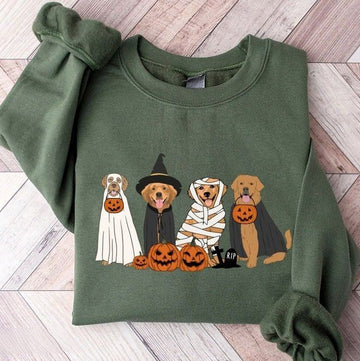 Golden Retriever Ghost Dogs sweatshirt, Halloween Dog Sweatshirt, Halloween Sweatshirt, Halloween Sweater, Ghost Sweatshirt, Ghost Dog Shirt