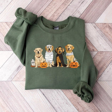 Halloween Dog Sweatshirt, Golden Retriever Ghost Dogs sweatshirt, Halloween Sweatshirt, Halloween Sweater, Ghost Sweatshirt, Ghost Dog Shirt