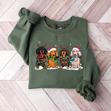 Dachshund Christmas Sweatshirt, Christmas Dog Shirt, Dachshund Shirt, Dachshund Mom Shirt, Dog Lover Shirt, Dachshund Lover Shirt, Xmas gift