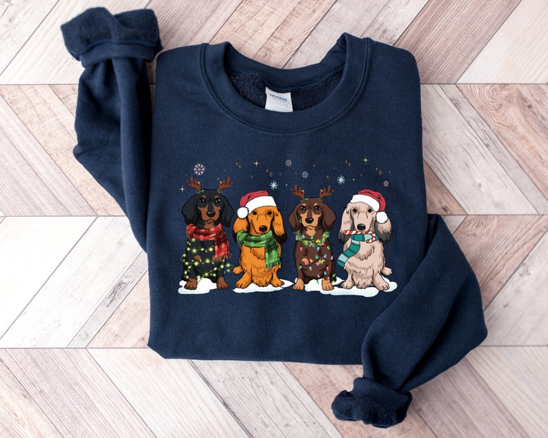 Dachshund Christmas Sweatshirt, Christmas Dog Shirt, Dachshund Shirt, Dachshund Mom Shirt, Dog Lover Shirt, Dachshund Lover Shirt, Xmas gift