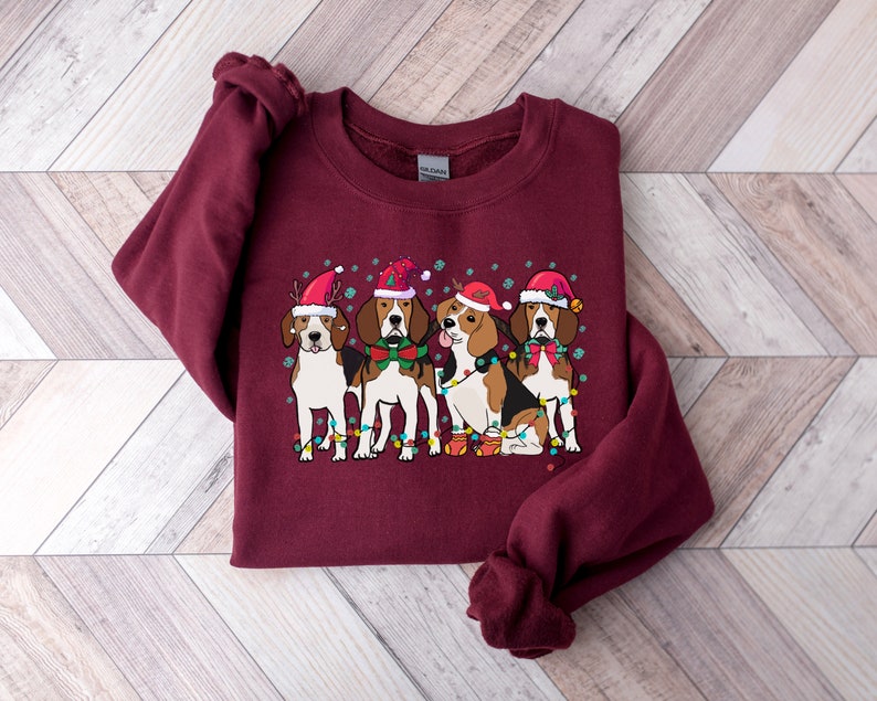 Beagle Christmas Sweater, Christmas Shirt, Beagle Lover Shirt, Dog Christmas Shirt, Holiday Sweater, Beagle Mom Shirt, Dog Mom Shirt