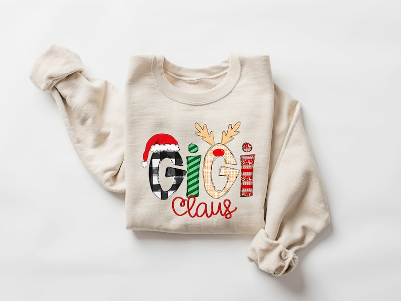 Gigi Claus Sweatshirt,Gigi Claus crewneck,Gigi Claus Hoodie,Grandma Sweater,Funny Christmas Sweatshirts,Christmas gigi gift,Grandma Gift