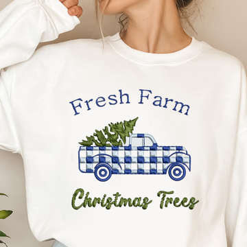 christmas fresh farm tree christmas trees sweatshirt womens christmas sweatshirt holiday sweater cute christmas sweatshirt christmas gift winter shirt