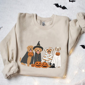 golden retriever halloween ghost dogs sweatshirt halloween dog sweatshirt halloween sweatshirt halloween sweater ghost sweatshirt ghost dog shirt