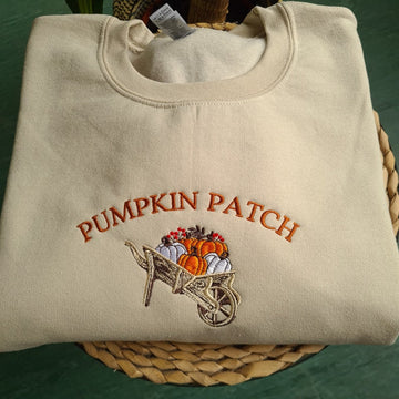 pumpkin patch embroidered crewneck halloween embroidered sweatshirt pumpkin crewneck vintage halloween sweatshirt halloween gift unisex