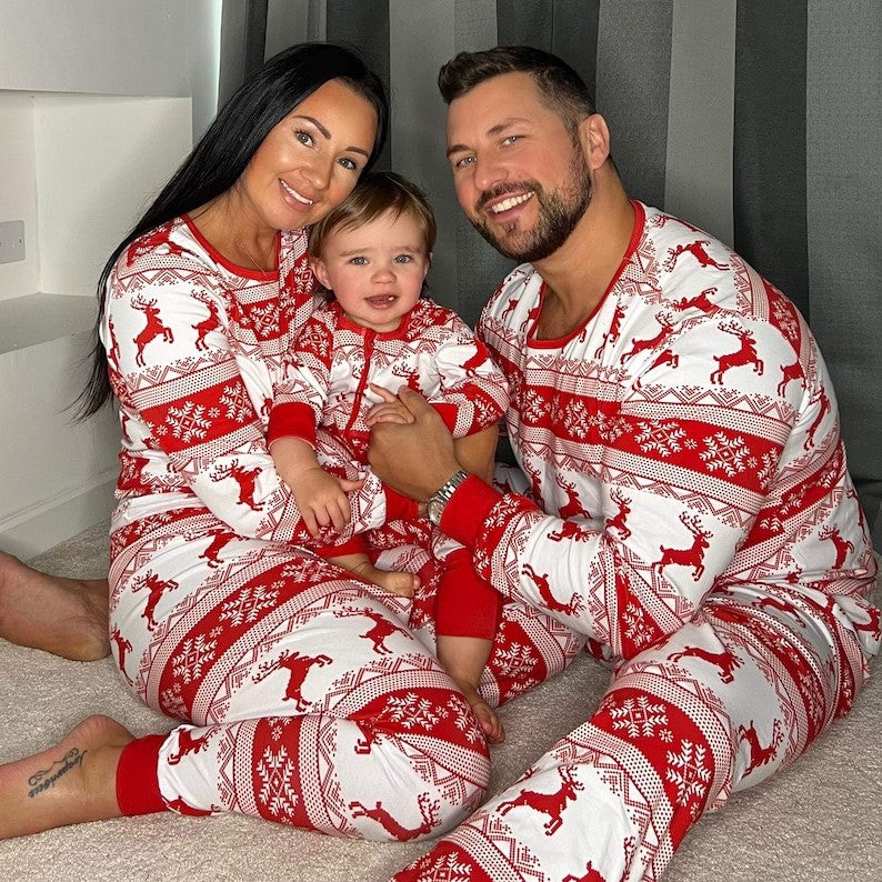 Christmas Family Pyjamas | Fair Isle | Christmas Matching Pajamas | Adult Kids Xmas Sets