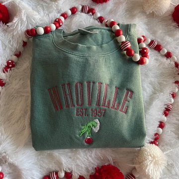 CHRISTMAS EMBROIDERED SWEATSHIRT Christmas Sweatshirt Stocking Stuffer Gift for Friends Christmas Gift for Christmas Embroidered Crewneck