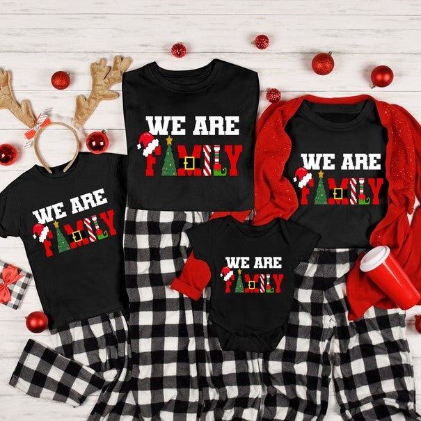 We Are Family shirt, Matching Christmas, Christmas Pajama, Family Shirt, Family Christmas, Christmas shirt, Family Christmas Tee, pjs