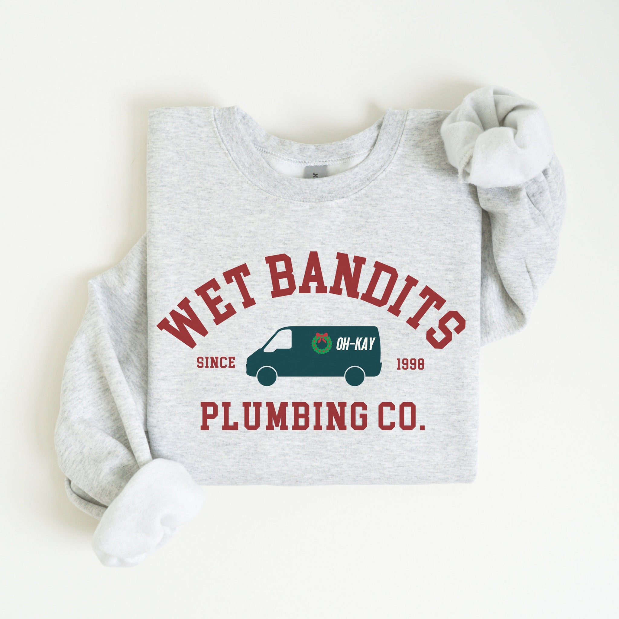 Funny Christmas Sweatshirt, Wet Bandits Plumbing Co Shirt, Holiday Movie Lover Sweatshirt, Trendy Christmas Gifted Sweatshirt, Xmas Crewneck