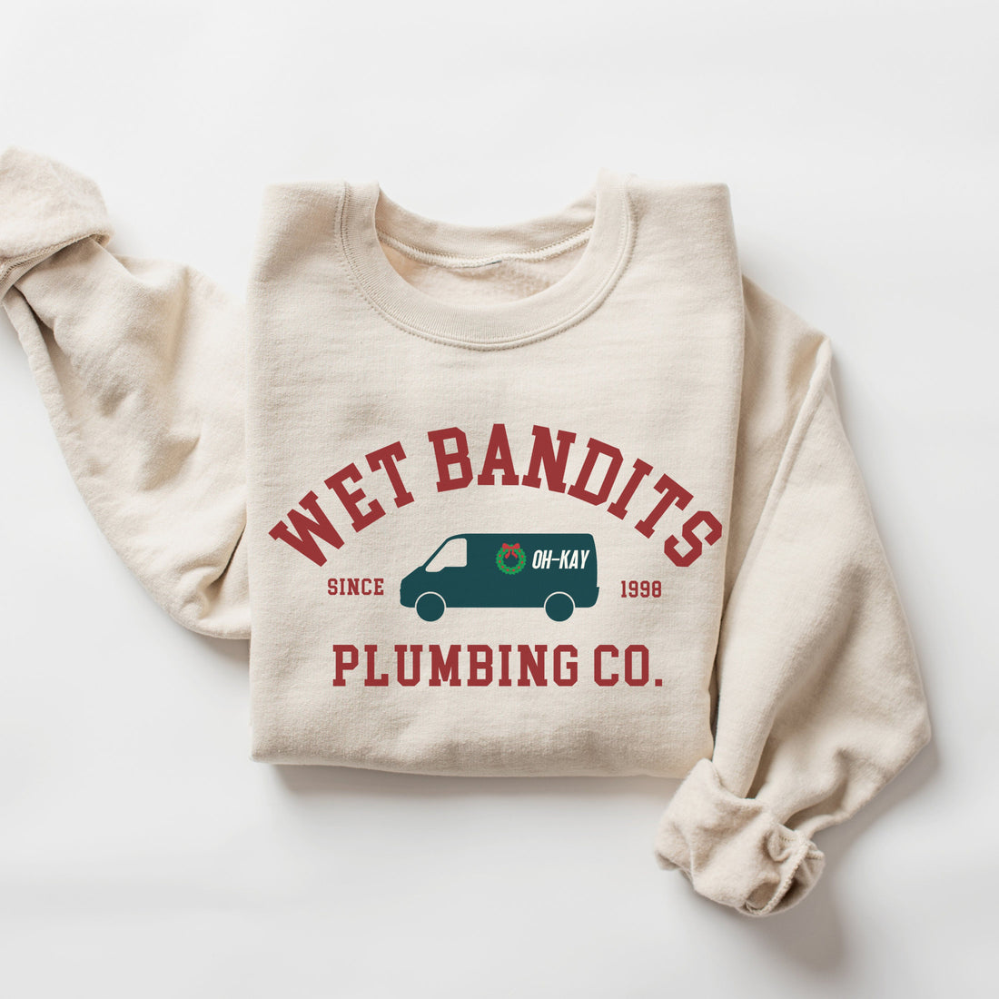 Funny Christmas Sweatshirt, Wet Bandits Plumbing Co Shirt, Holiday Movie Lover Sweatshirt, Trendy Christmas Gifted Sweatshirt, Xmas Crewneck