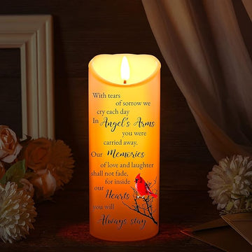 Memorial Candles Memorial Gifts LED Memorial Candles for Loss of Loved One Sympathy Flameless Candles Bereavement Gifts Battery Candles for Prayers