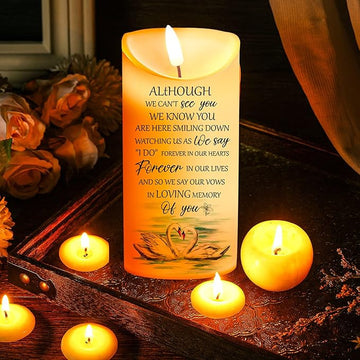 Wedding Memorial Gifts Led Flameless Candles Flickering Sympathy Candle Pillar Memory Loved One Wedding Memorial Candles Funeral Bereavement Candle Thoughtful