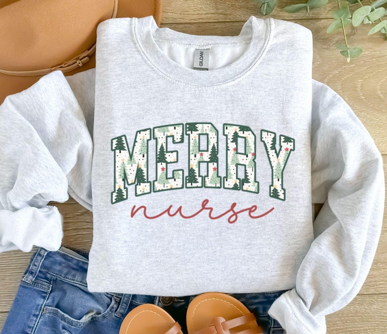 merry nurse sweatshirtchristmas nurse sweaterchristmas nurse crewnecknurse christmas giftregistered nurse giftchristmas gift for nurse