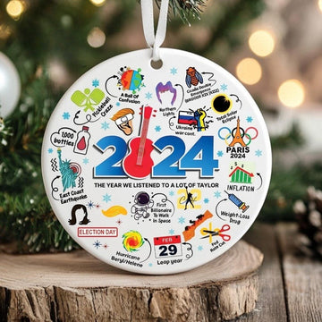 Notable 2024 Christmas Ornament 2024 Year Review Ornament Major Notable Events Ornament Funny Cute Year to Remember Commemorative Ornament