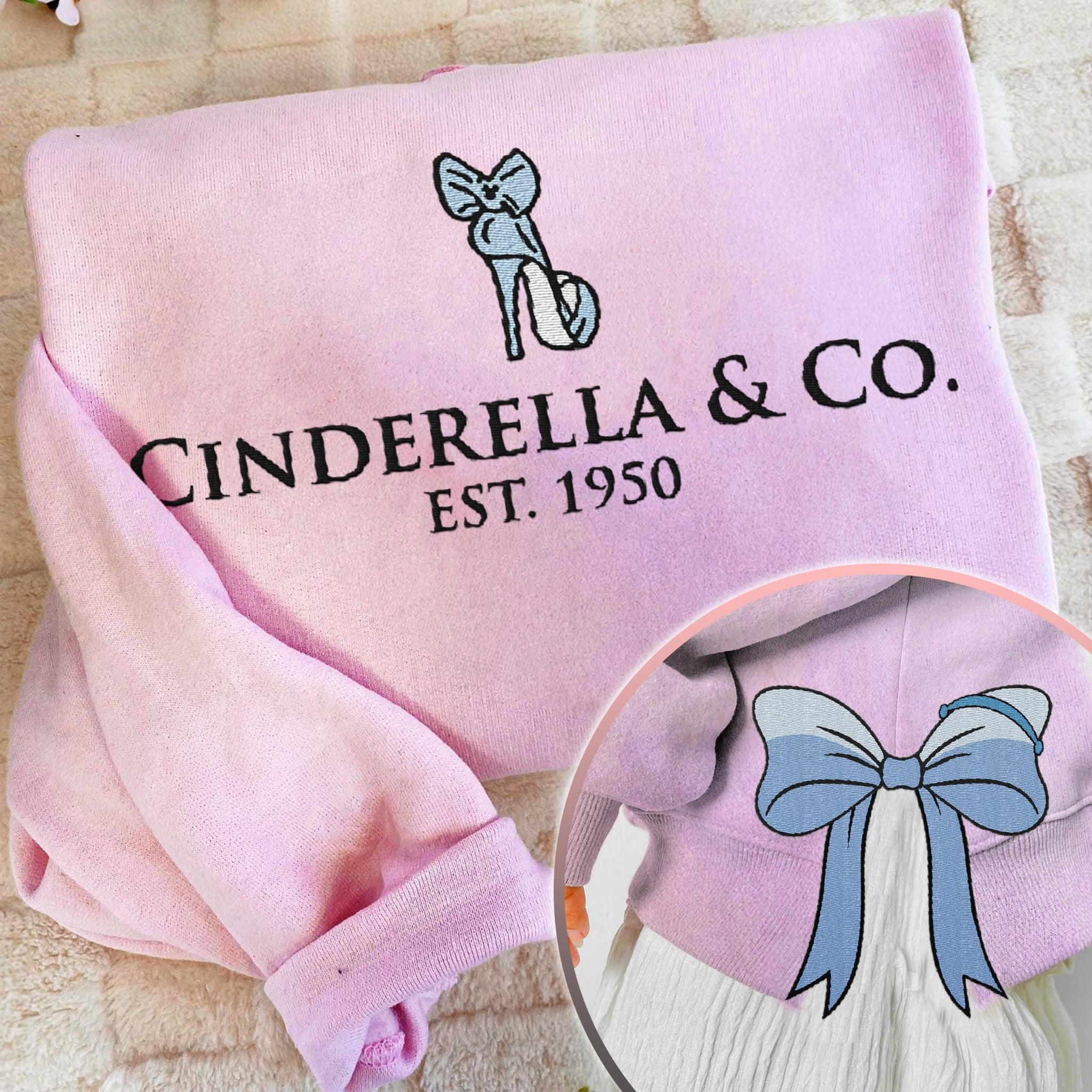 Cinderella Princess Coquette Side Bow Sweatshirt, Retro Trendy Coquete Lover Sweater, Bow Applique Pink Girl Gifts