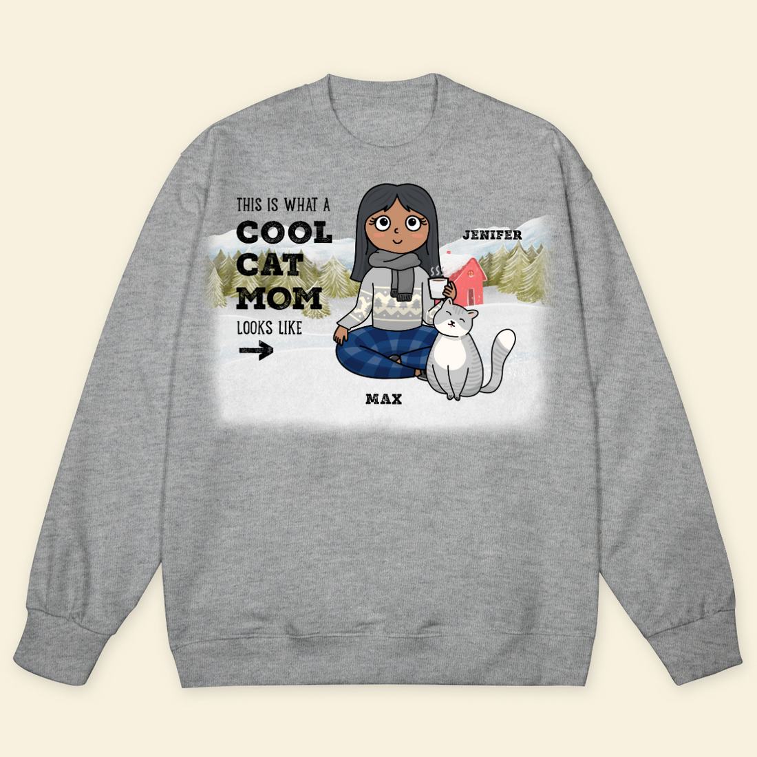 This Is What A Cool Pet Mom Look Likes Personalized Sweater Custom Christmas Gift For Dog Mom Cat Mom Winter Season Gift For Friends