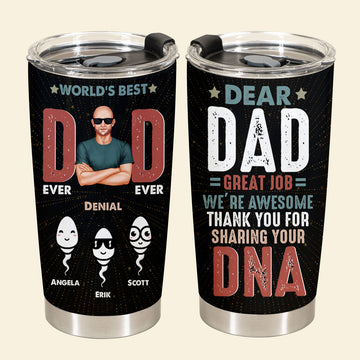 Thank You For Sharing Your DNA Dad - Personalized Tumbler - Gift For Father, Father's Day