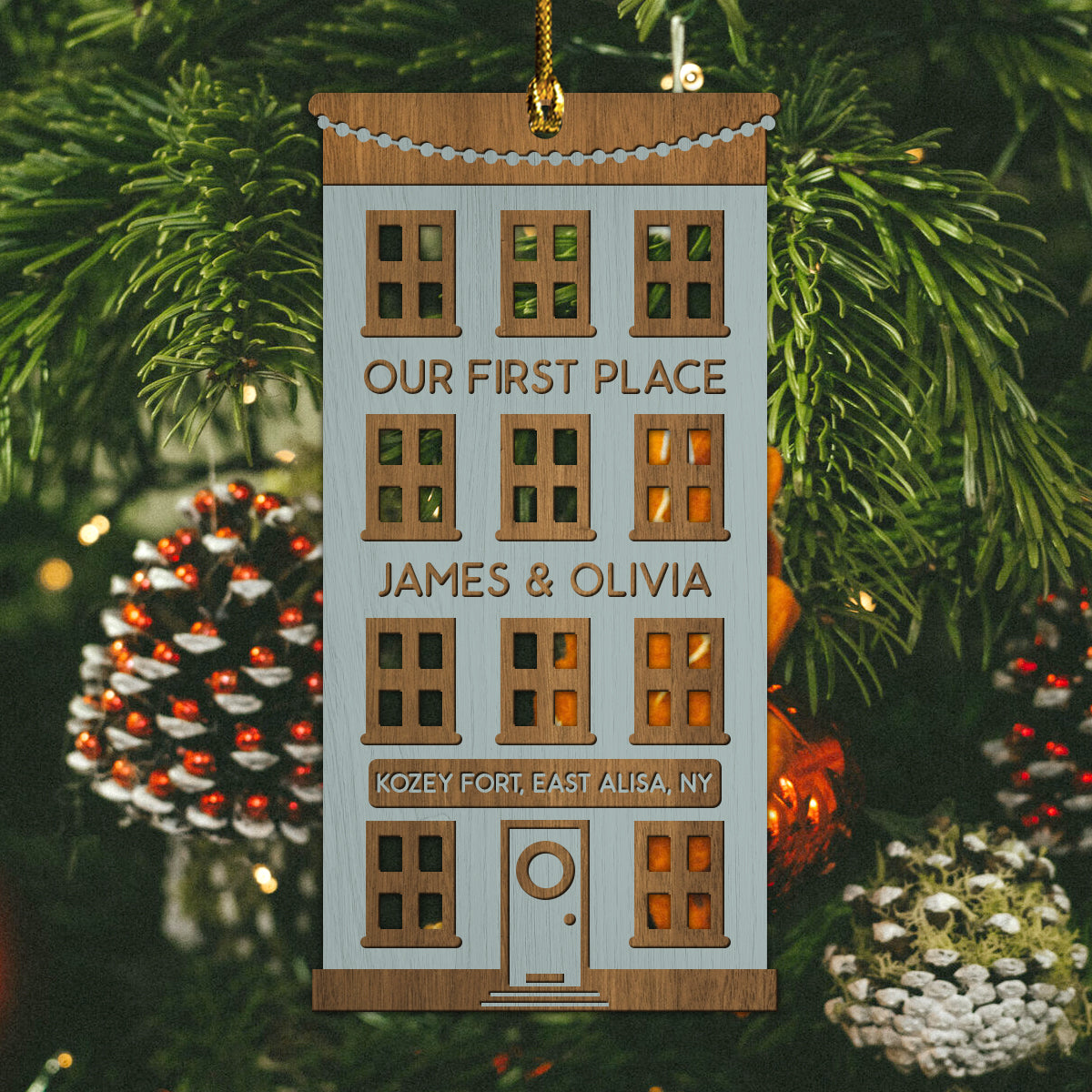 Our First Place Christmas New House - Personalized Ornament - Christmas Gift