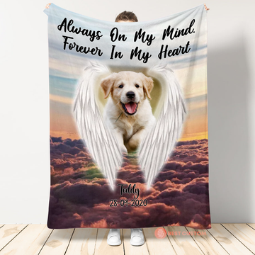 Dog Remembrance Blanket - Always On My Mind - Gift Memories Of A Dog That Passed Away