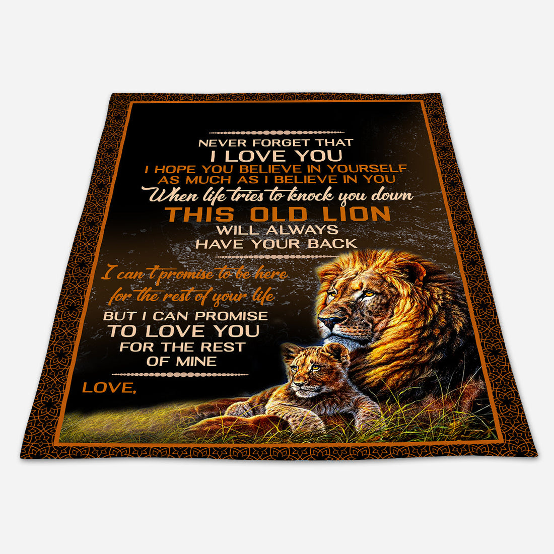 Gift For Daughter Blanket, From Dad To My Daughter This Old Lion Will Always Have Your Back Blanket