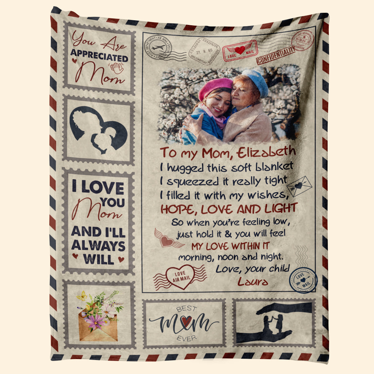 You Are Appreciated, Mom - Personalized Blanket - Birthday, Loving Gift For Mom, Mother - From Daughter