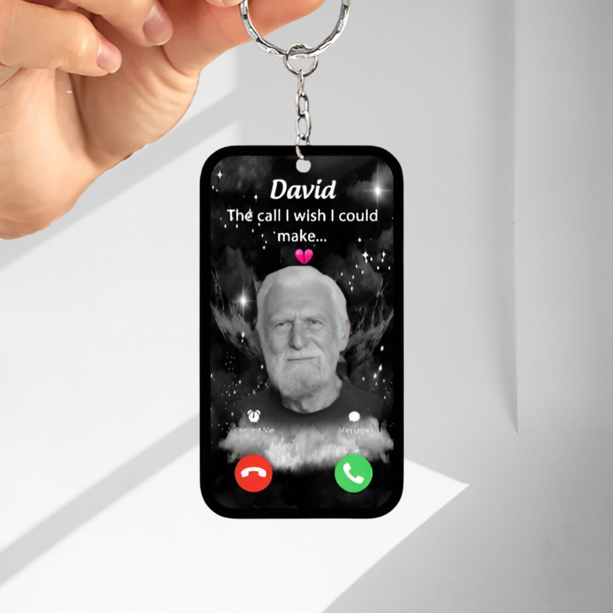 The Call I Wish I Could Make Custom Photo - Personalized Acrylic Keychain - Memorial Gift